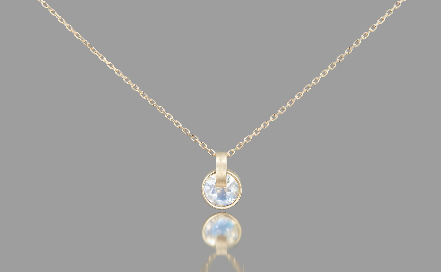 Rainbow Moonstone Necklace | kataoka jewelry and objets d'art