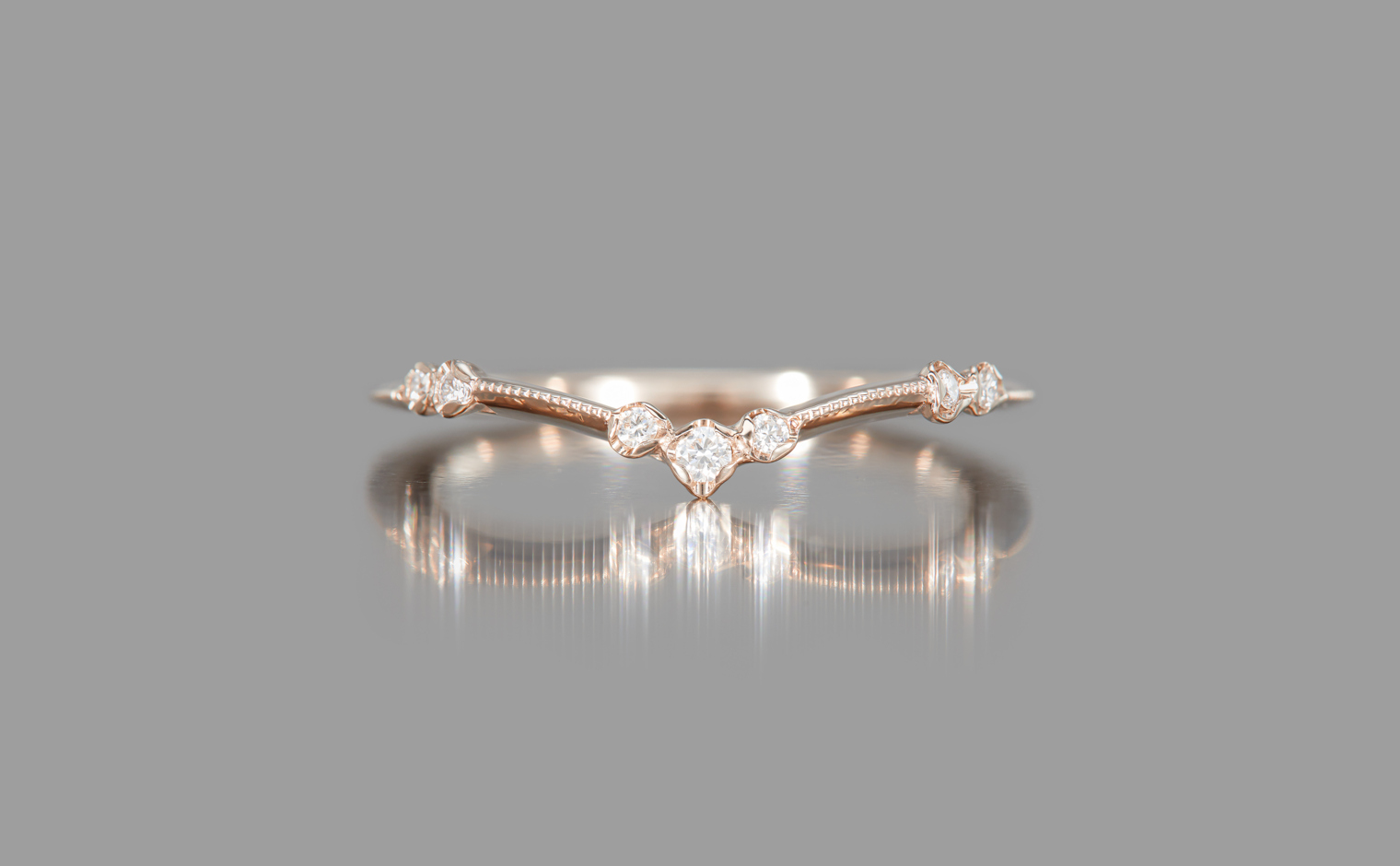 Curved Diamond Ring | kataoka jewelry