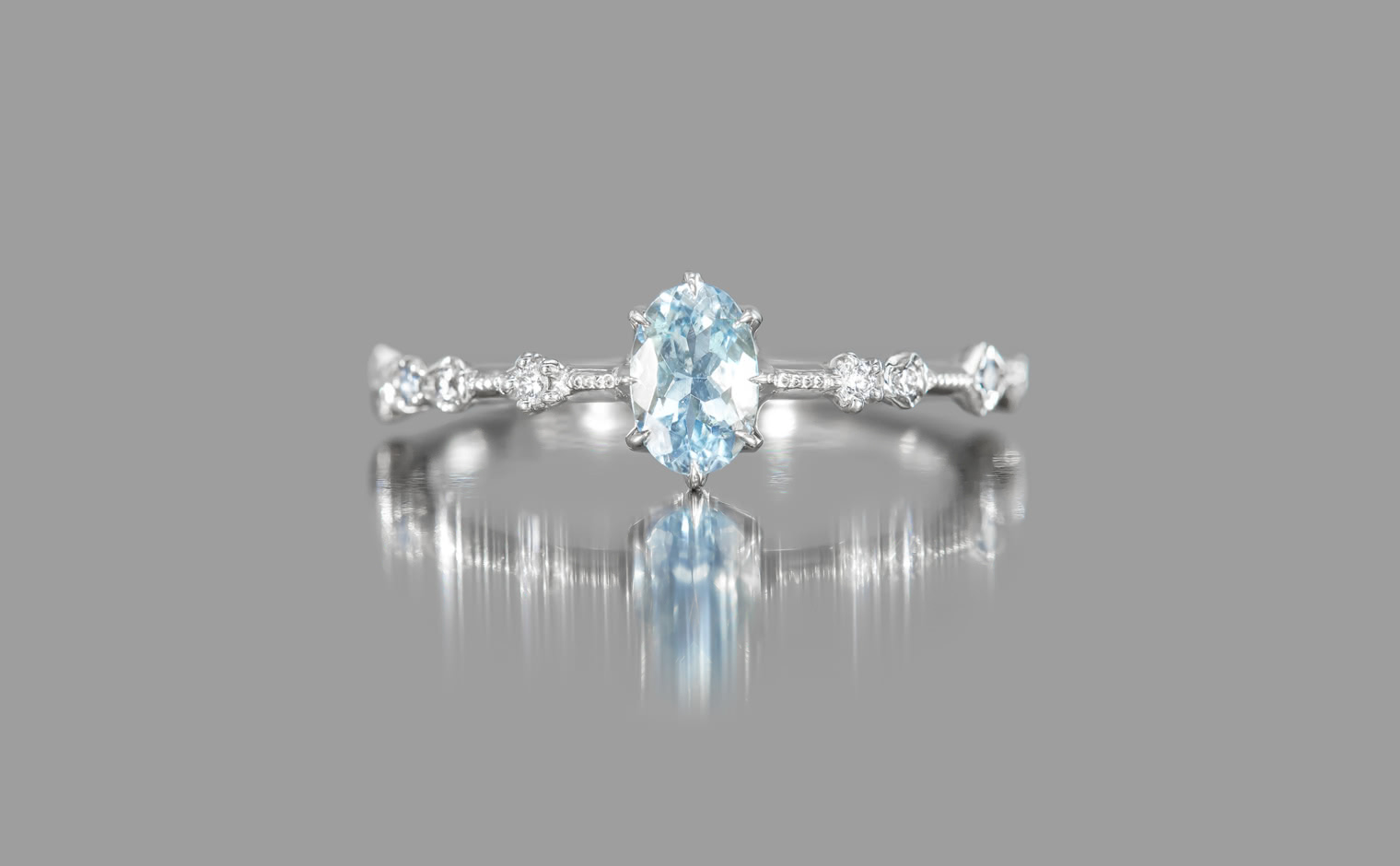 Eclipse Ring–Aquamarine | kataoka jewelry