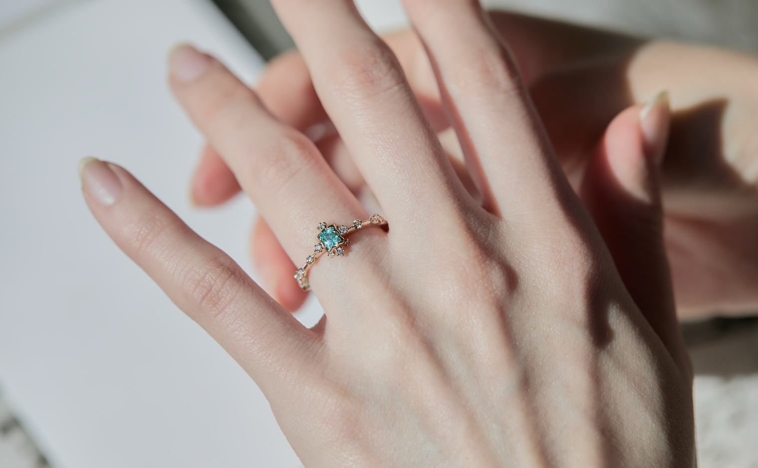 Snowflake Ring Supreme–Paraiba | kataoka jewelry