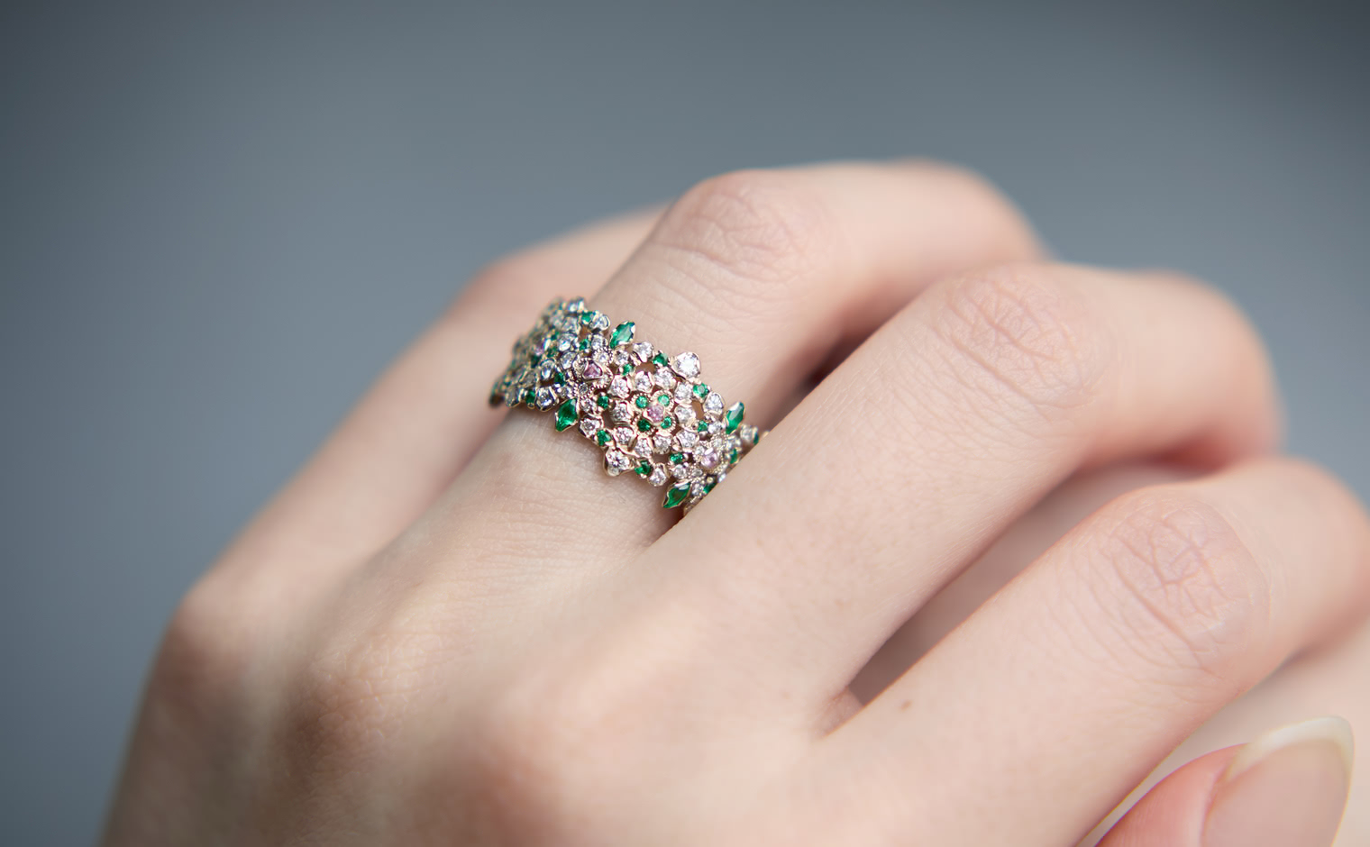 Cluster Ring–Rainbow | kataoka jewelry