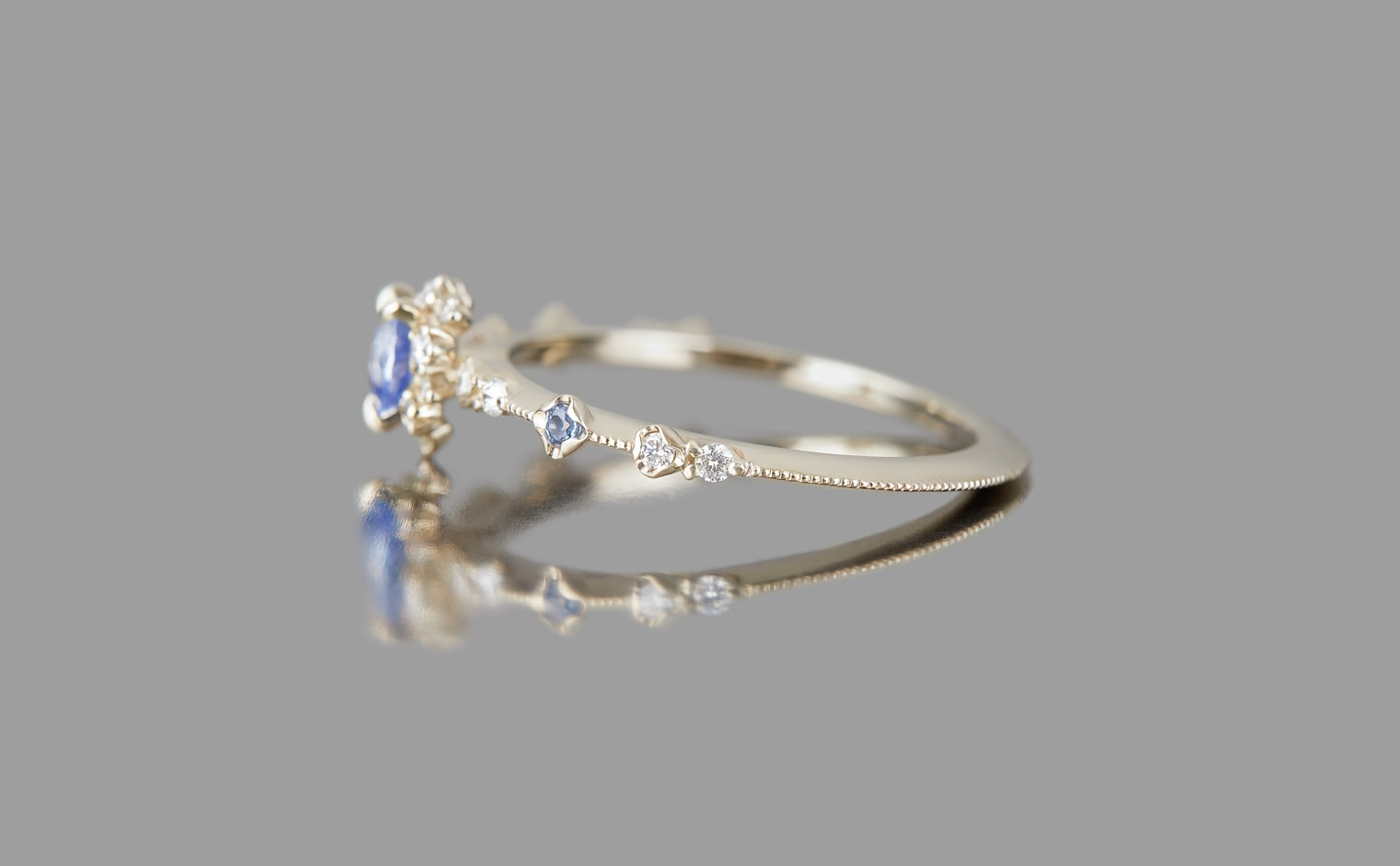 kataoka jewery ring 美品 Sapphire Heart Ring | ka0078ae