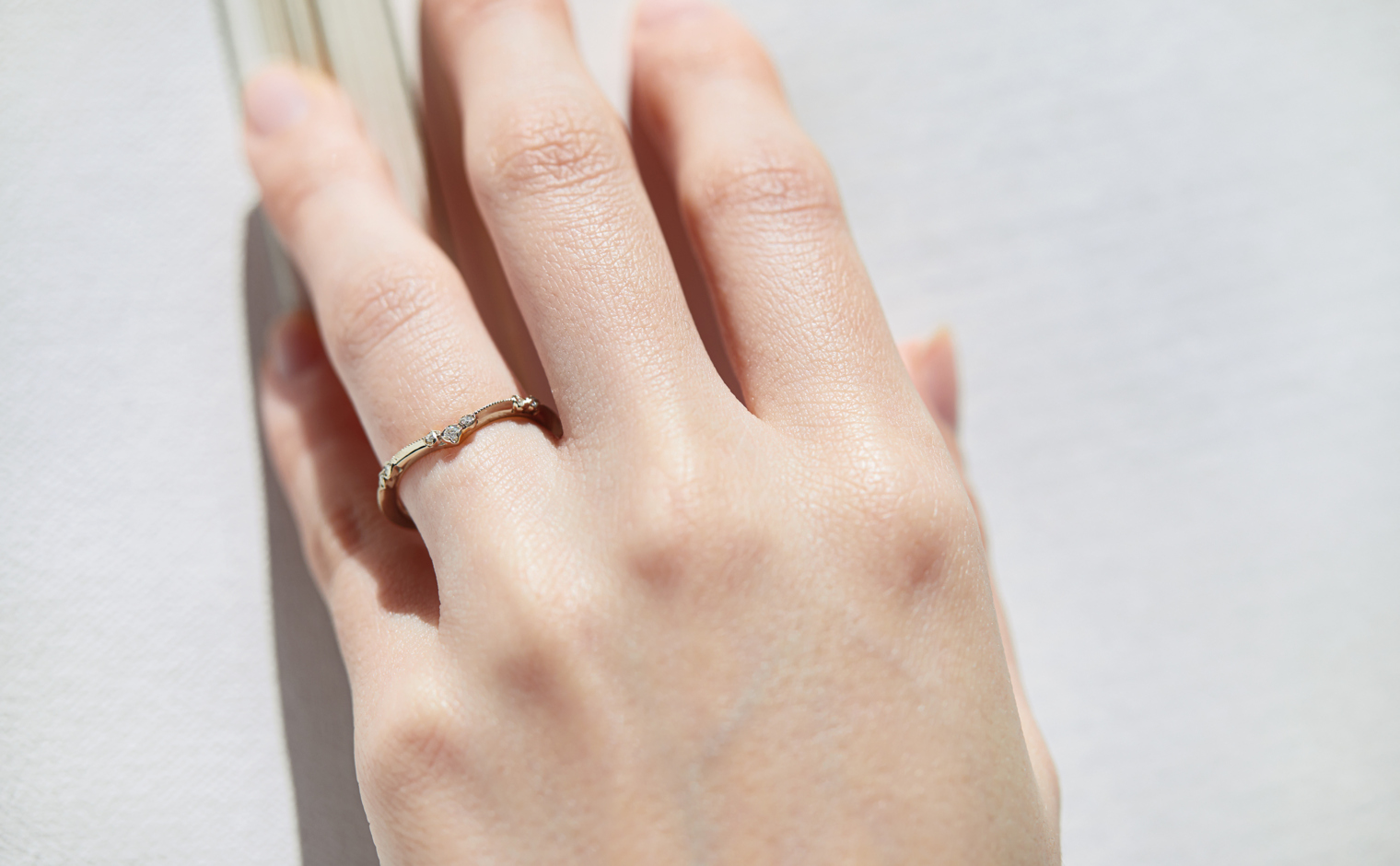 Curved Diamond Ring | kataoka jewelry