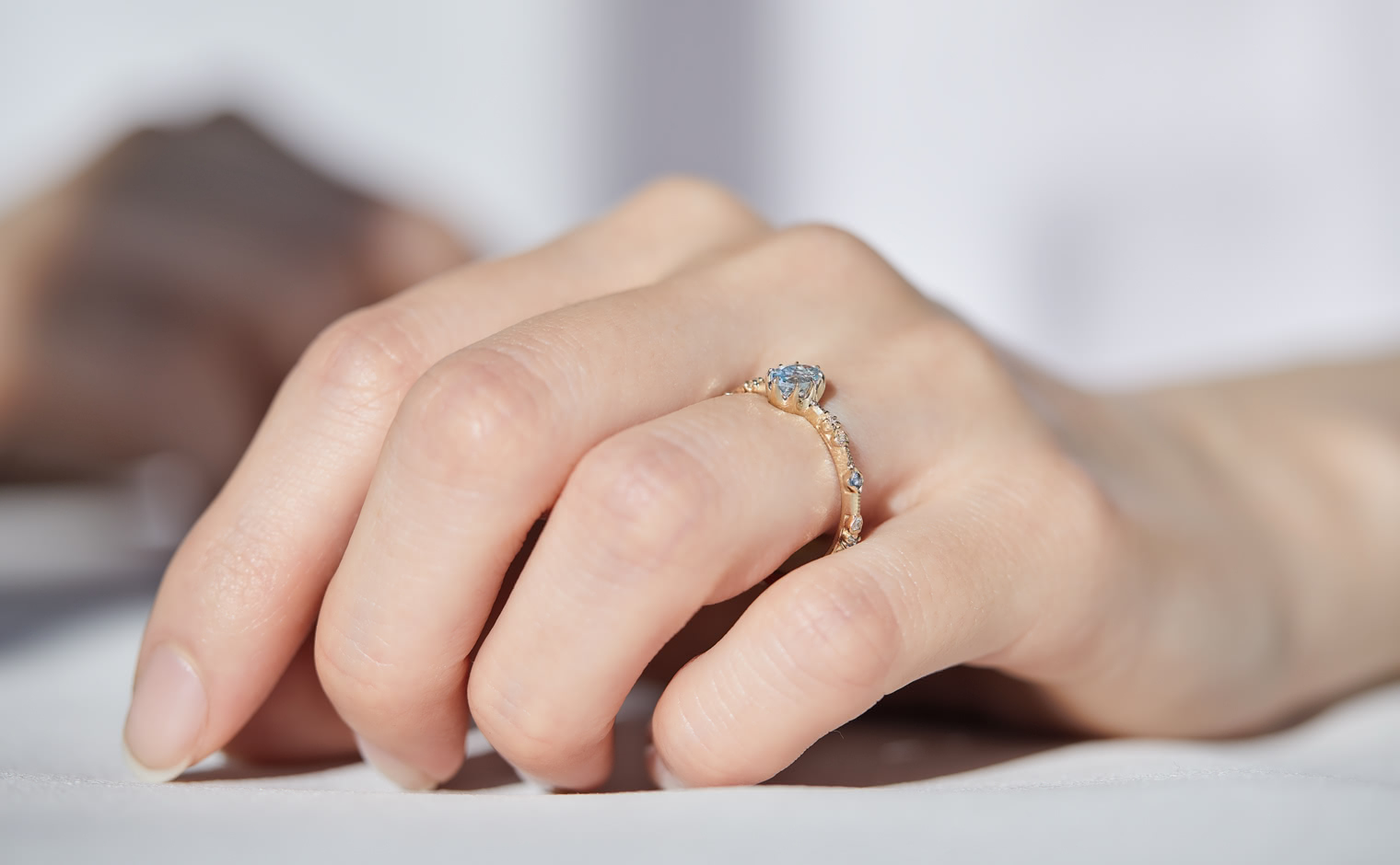 Eclipse Ring–Aquamarine | kataoka jewelry