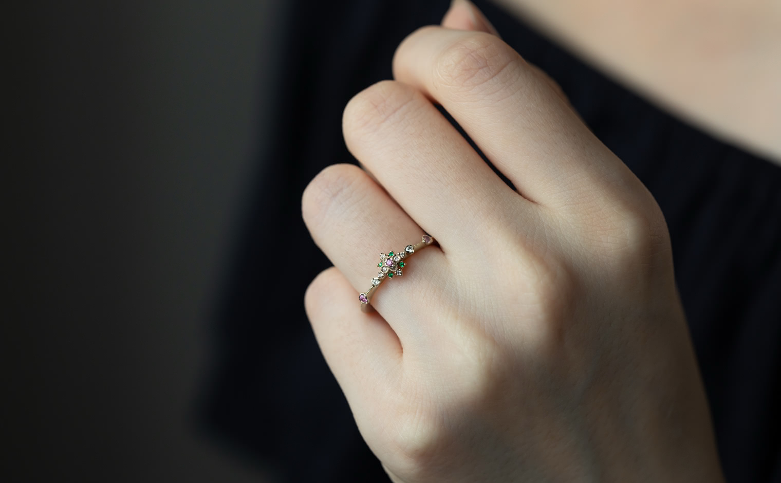 Orchid Ring–Rainbow | ka0128ab