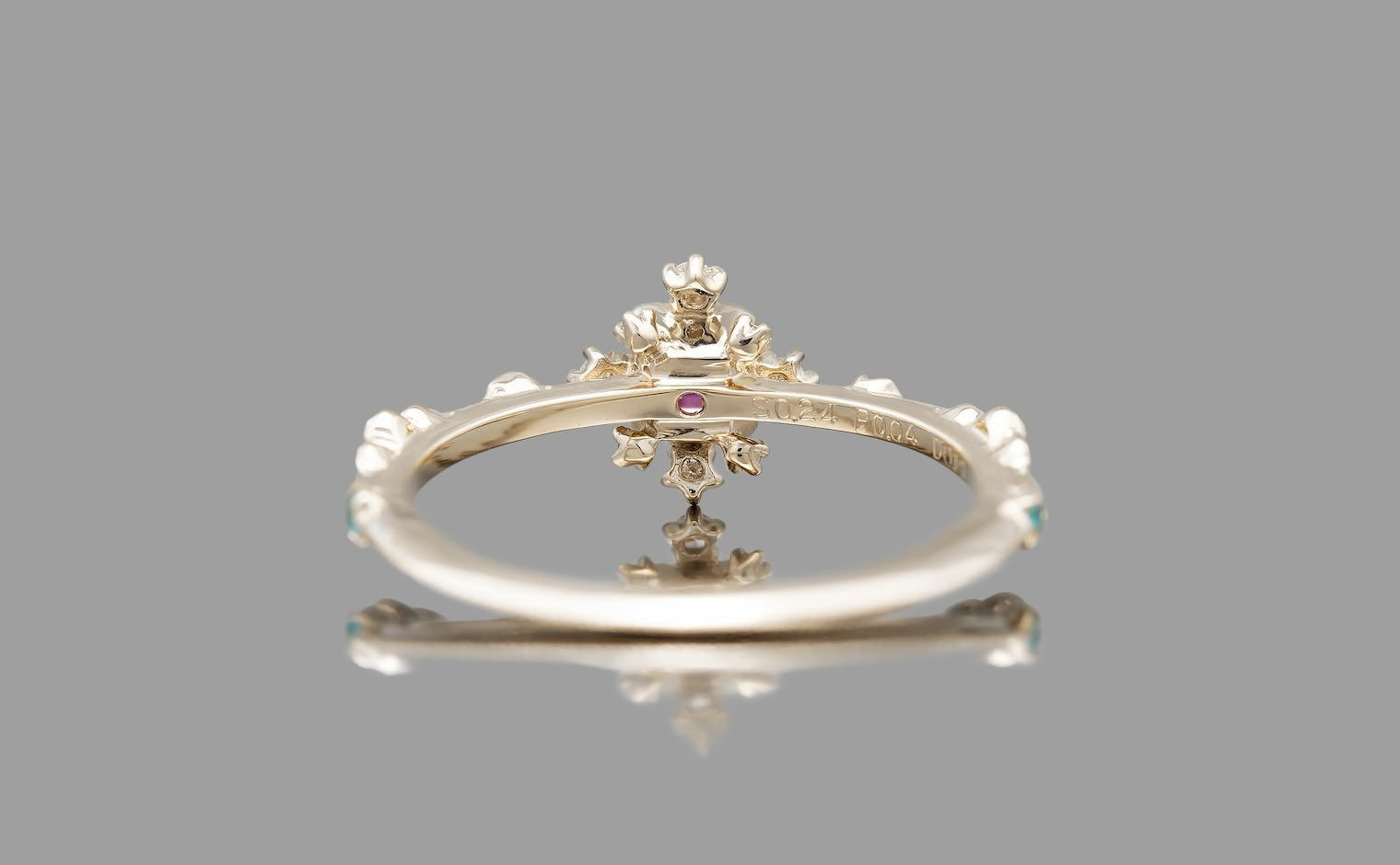 Snowflake Ring–Sapphire & Paraiba | kataoka jewelry and objets d'art