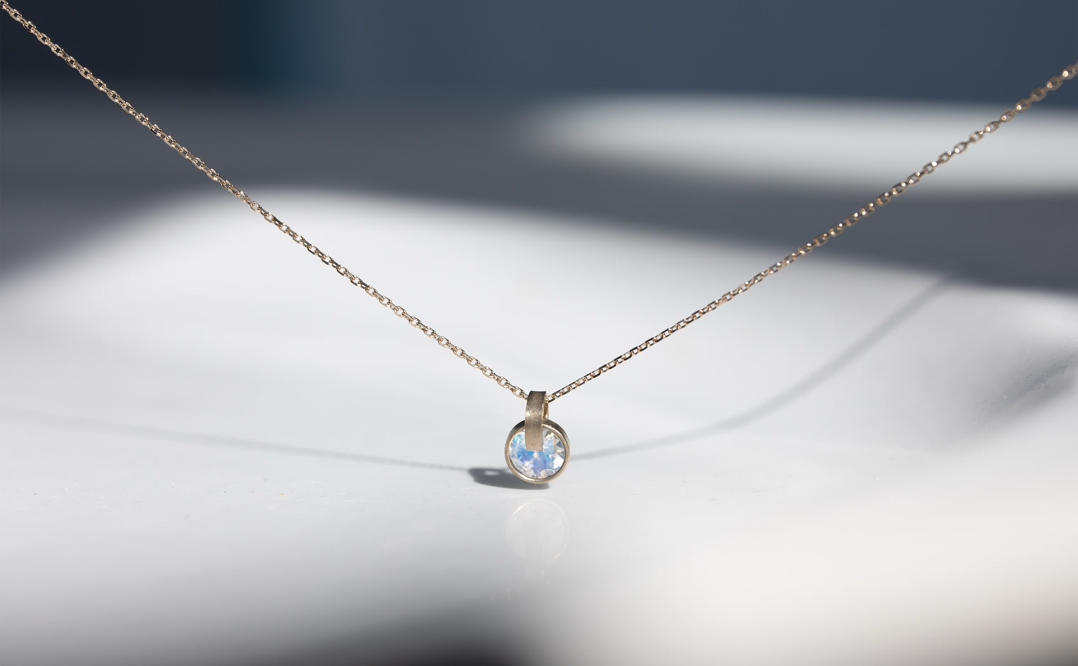 Rainbow Moonstone Necklace | kataoka jewelry and objets d'art