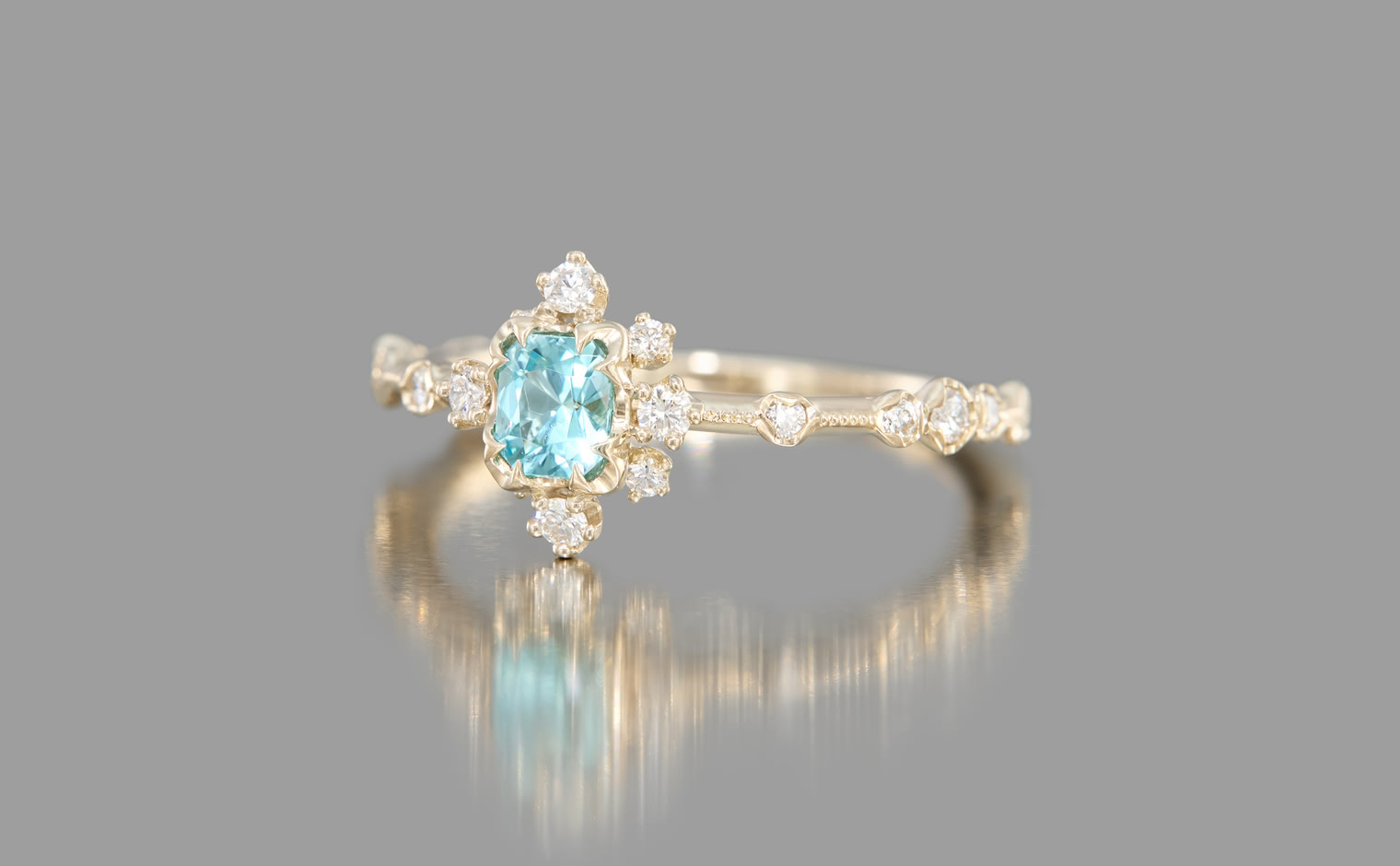 Snowflake Ring–Paraiba | kataoka jewelry and objets d'art