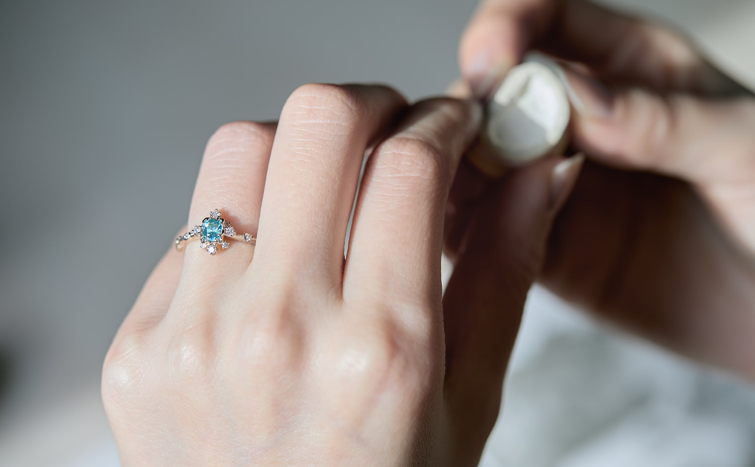 Snowflake Ring–Paraiba | kataoka jewelry and objets d'art