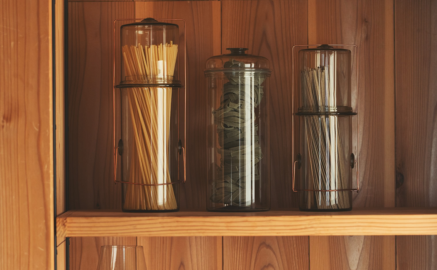 Peter Ivy Pasta Jar L | Handblown Glass Storage Jar | kataoka
