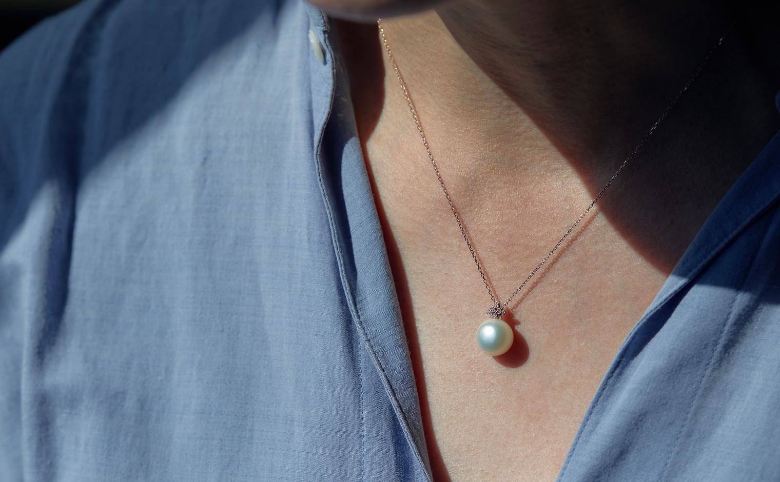 Orchid Pearl Necklace–Diamond | kataoka jewelry Orchid Pearl Necklace–Diamond | kataoka jewelry