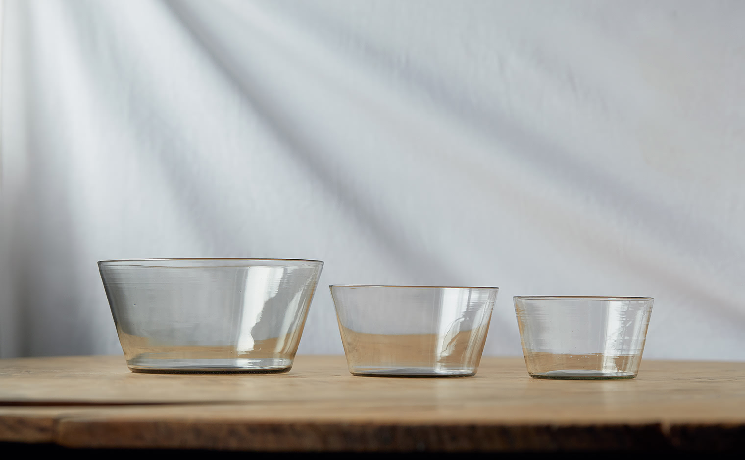 [1/9〆切]KOBO ガラスボウル蓋 Kaku 大小セット　Peter Ivy Peter Ivy Kaku Set | Handblown Glass Nesting Set | kataoka