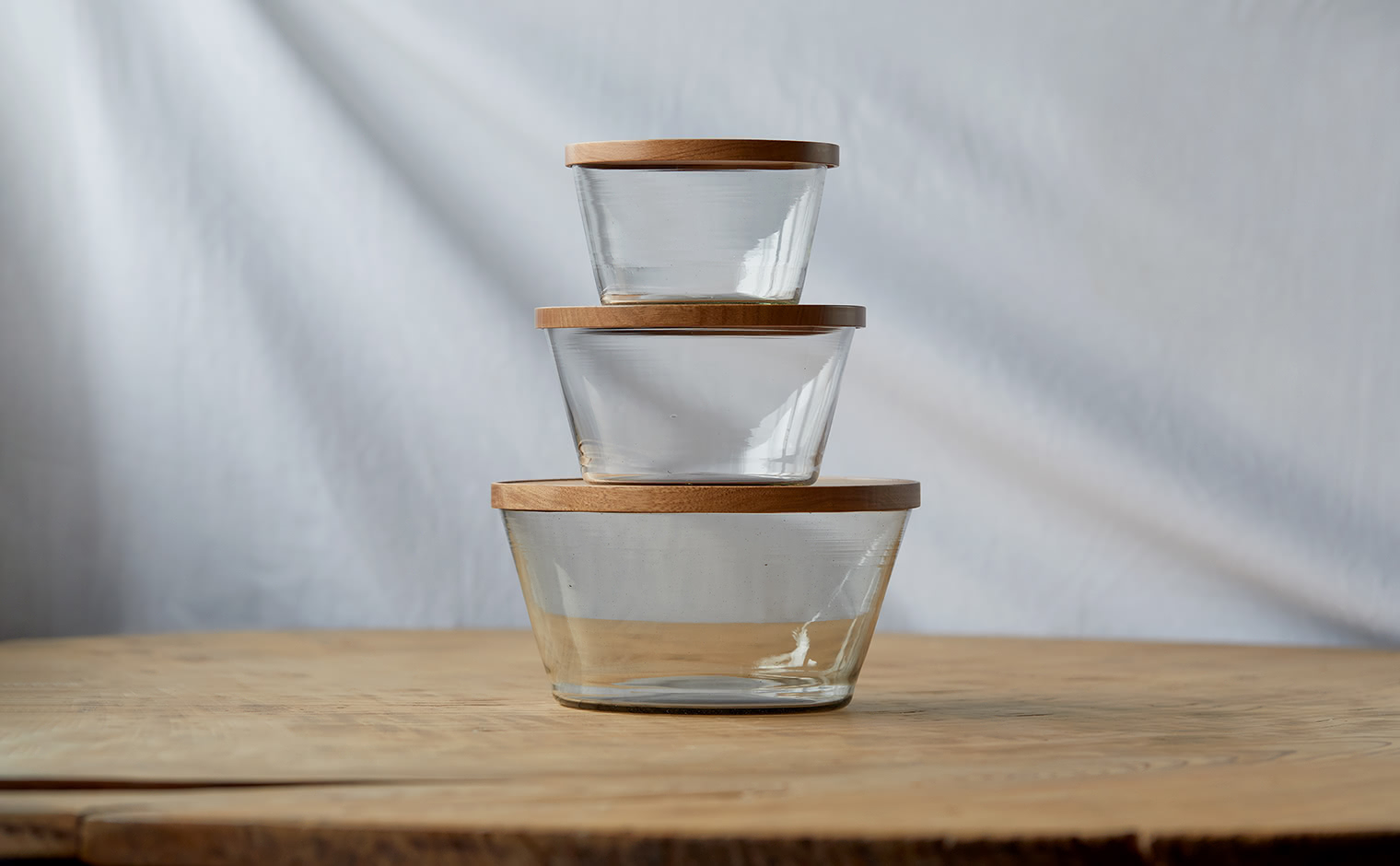 Peter Ivy Kaku Set | Handblown Glass Nesting Set | kataoka