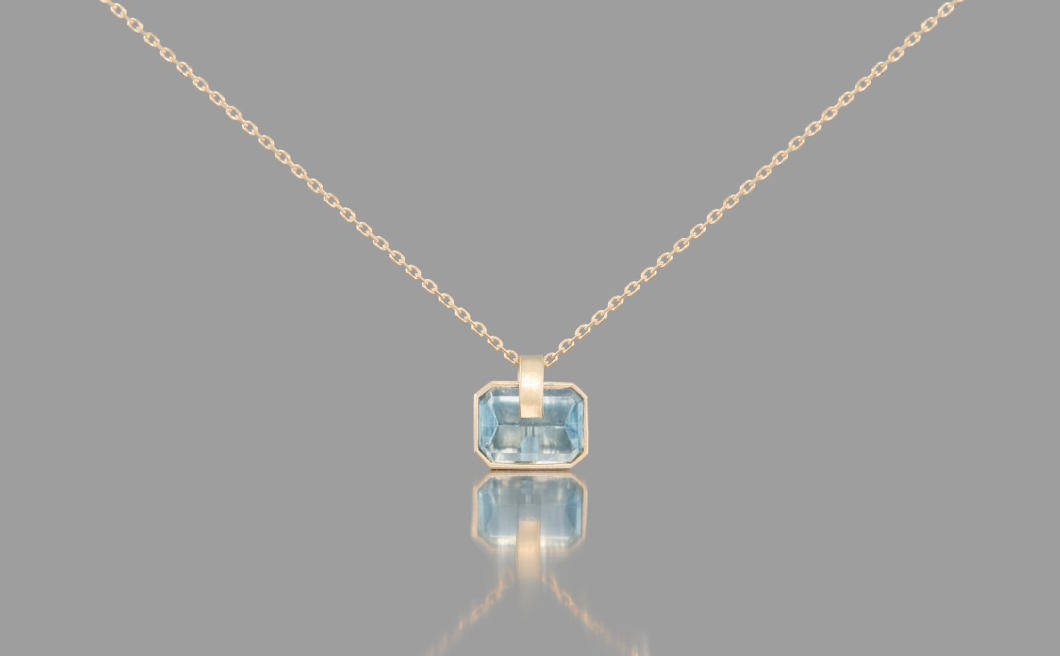 Lucent Aquamarine Necklace