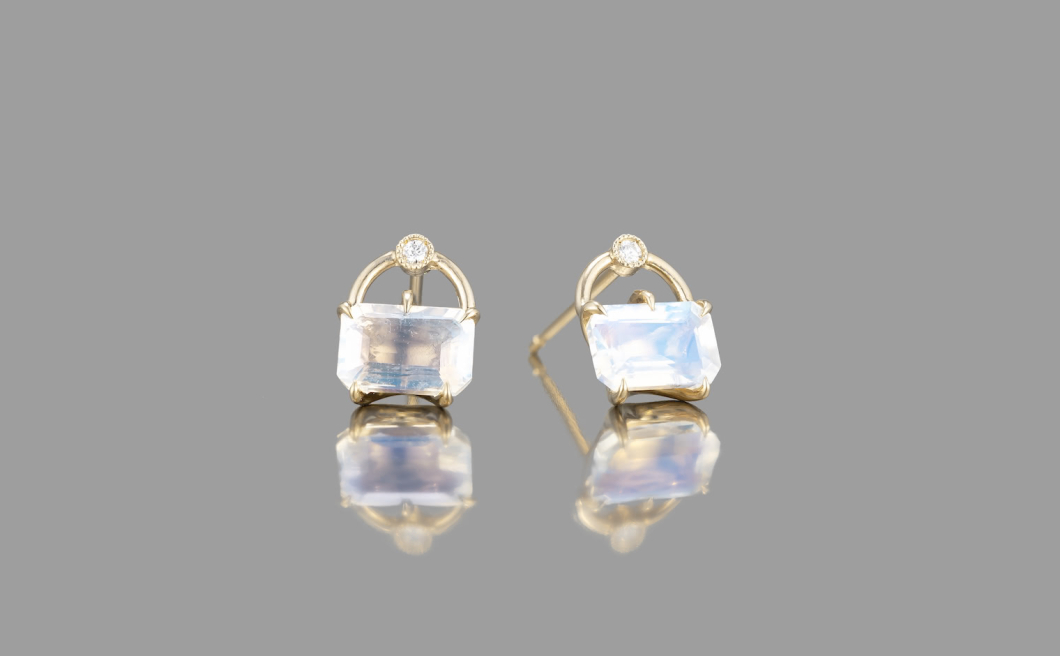 Handle Studs–Rainbow Moonstone