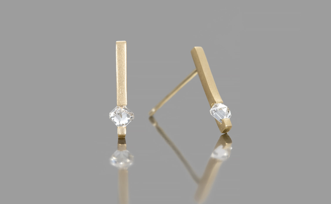 Light Pillars Studs–Asscher