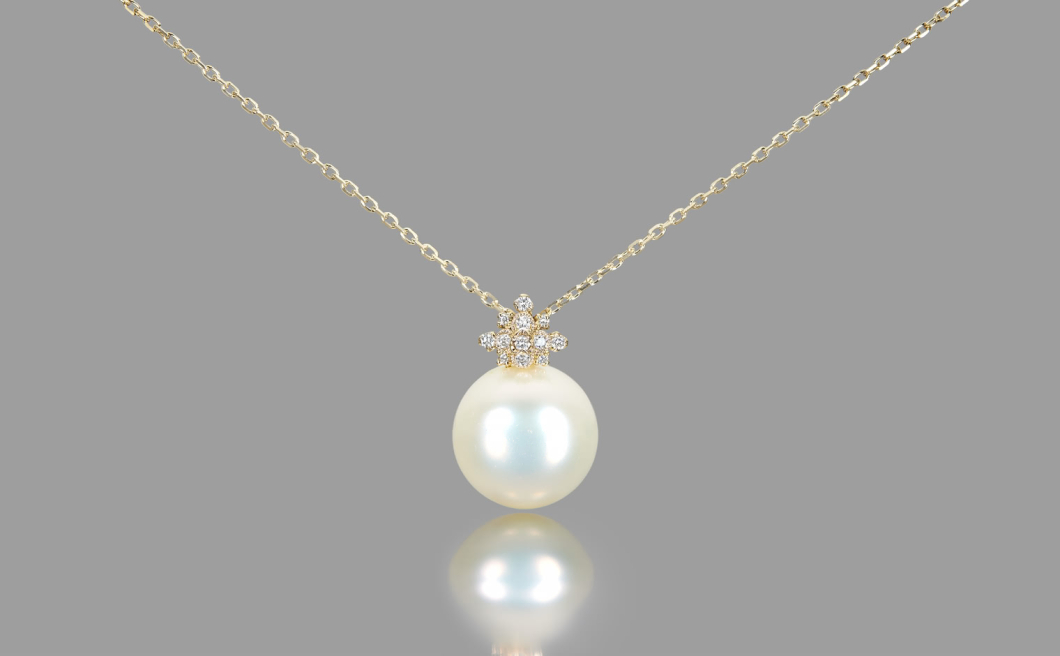Orchid Pearl Necklace–Diamond