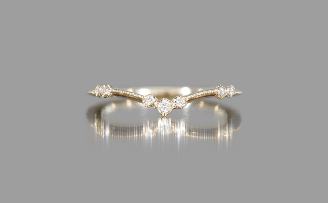 Curved Diamond Ring