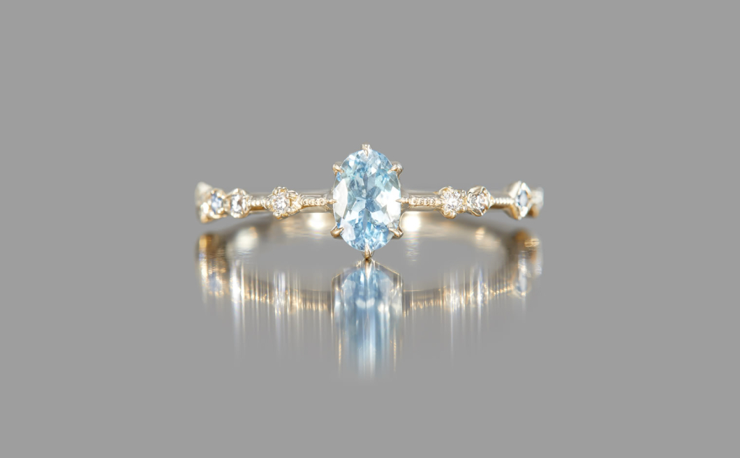 Eclipse Ring–Aquamarine