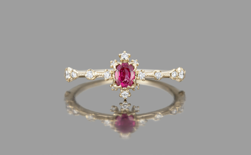 Snowflake Ring Supreme–Ruby