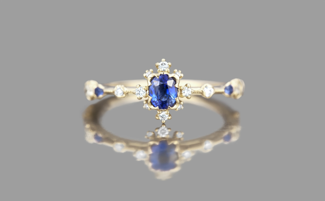 Snowflake Ring Supreme–Sapphire