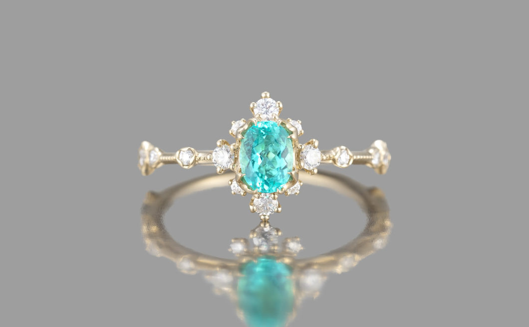 Snowflake Ring Supreme–Paraiba Eclipse