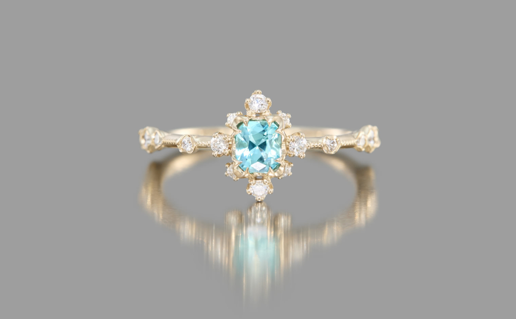 Snowflake Ring–Paraiba