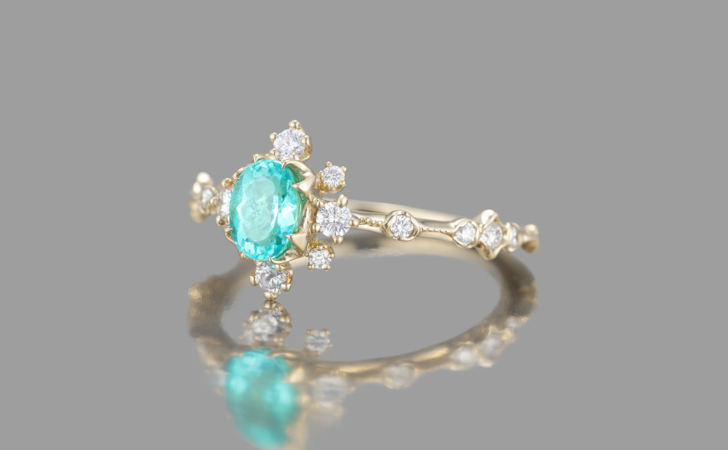 Snowflake Ring Supreme–Paraiba Eclipse