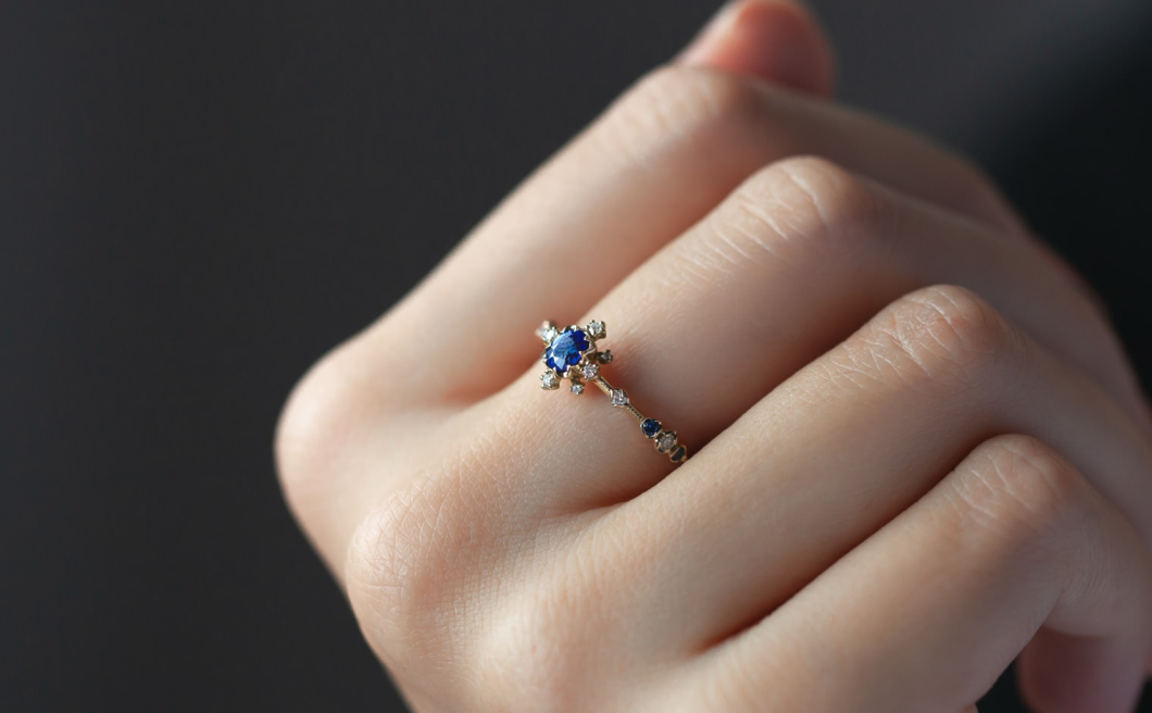 Snowflake Ring Supreme–Sapphire Snowflake Ring Supreme–Sapphire