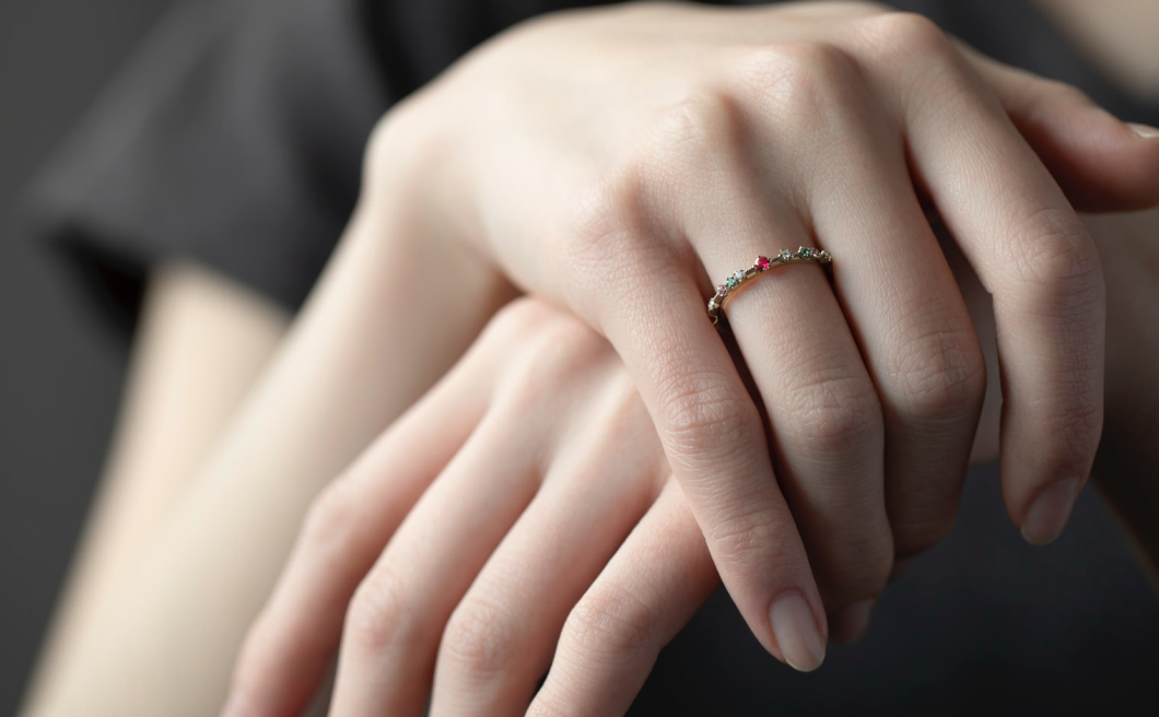 Dotted Ring–Paraiba & Spinel