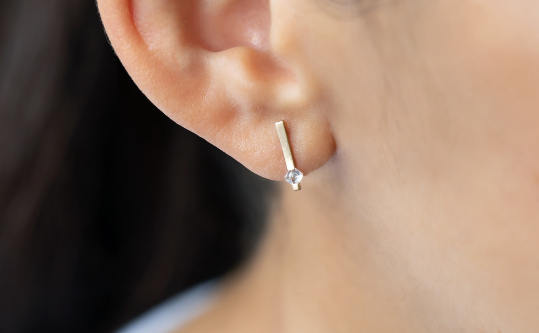 Light Pillars Studs–Asscher