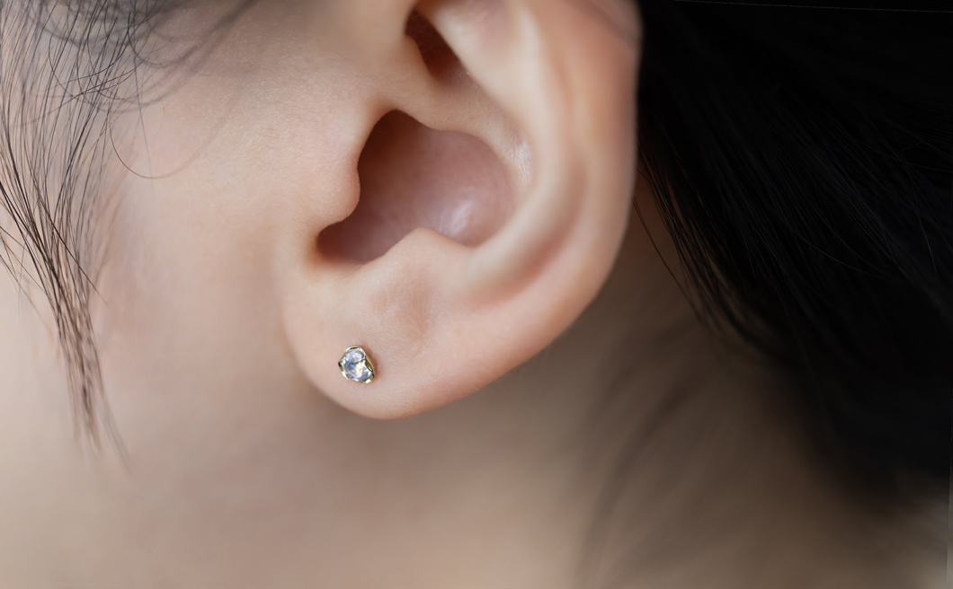 Iceberg Studs–Rainbow Moonstone