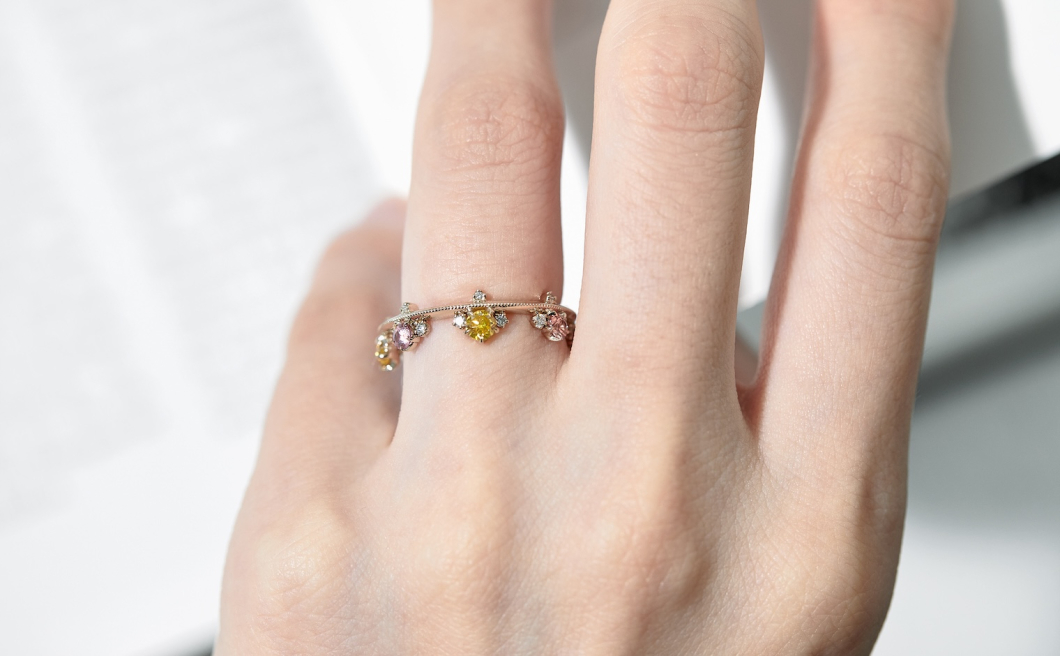 Crown Ring–Diamond & Sapphire