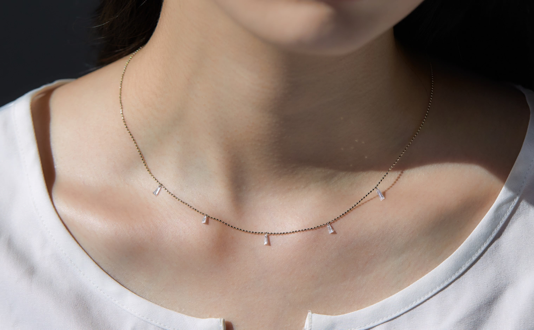 Tapered Diamond Necklace