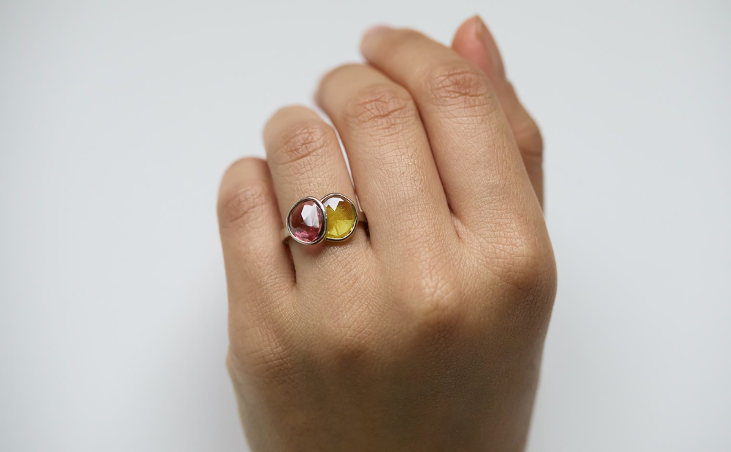 カオりん Calyx | Paired Gemstone Rings and Earrings | kataoka