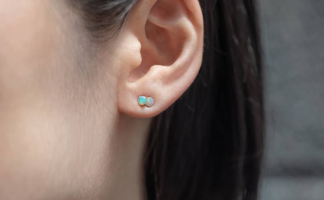 Calyx Studs–Opal