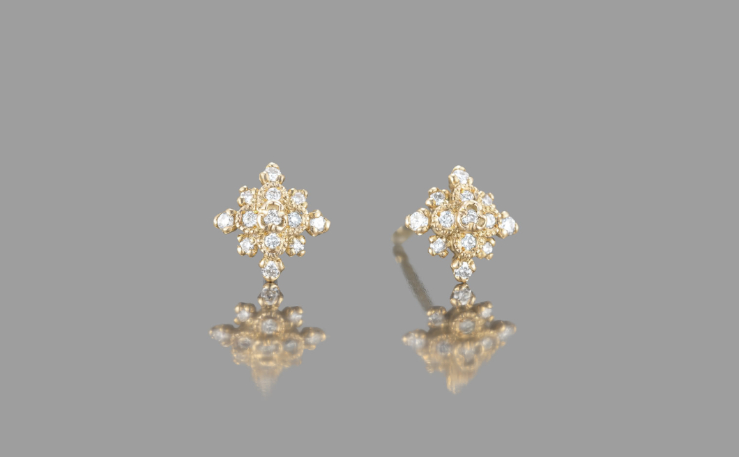 Orchid Studs–Diamond
