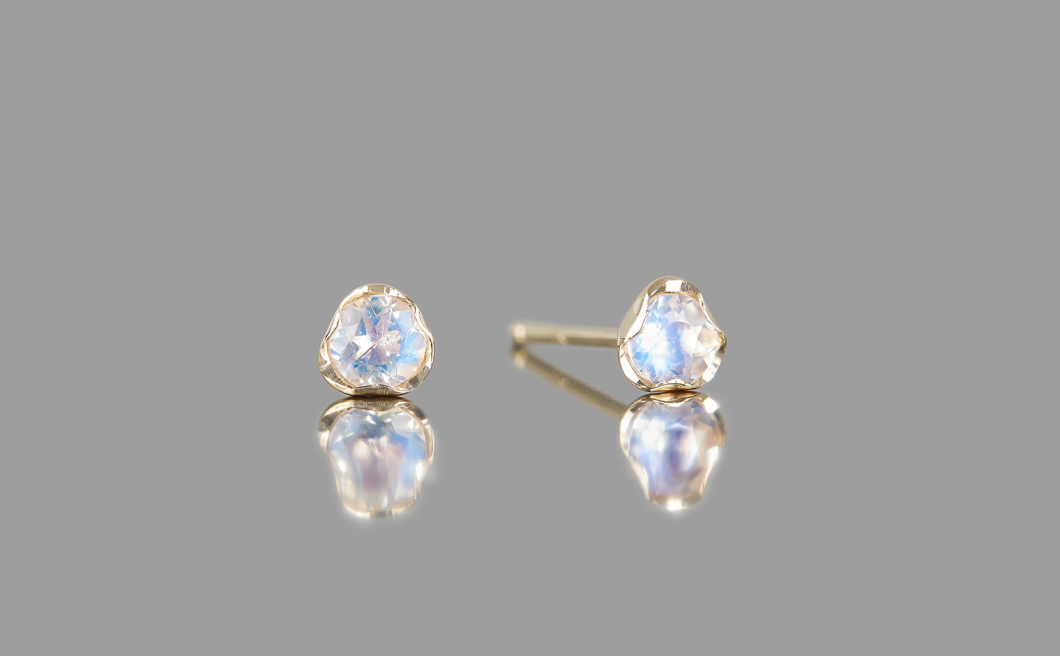 Iceberg Studs–Rainbow Moonstone