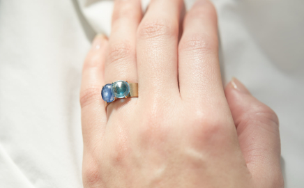 Calyx | Paired Gemstone Rings and Earrings | kataoka