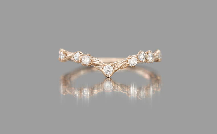 Curved Diamond Ring | kataoka jewelry
