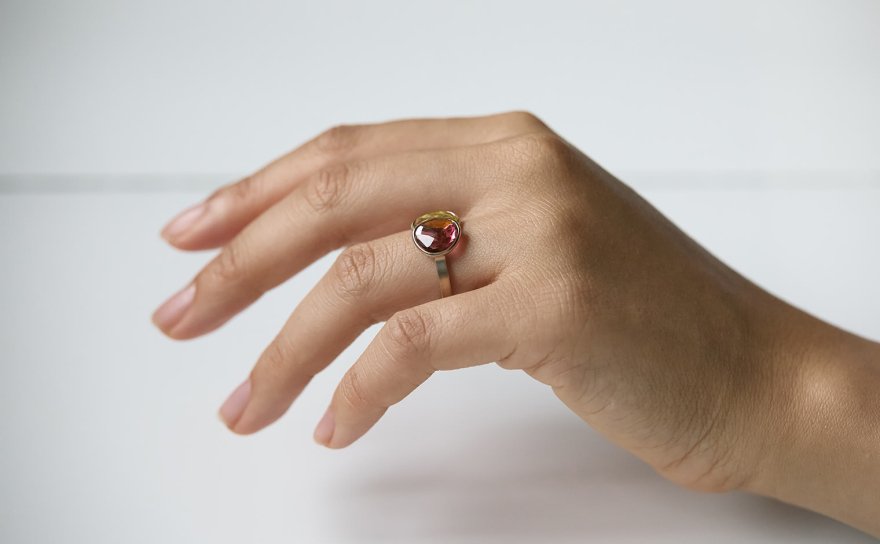 カオりん Calyx | Paired Gemstone Rings and Earrings | kataoka